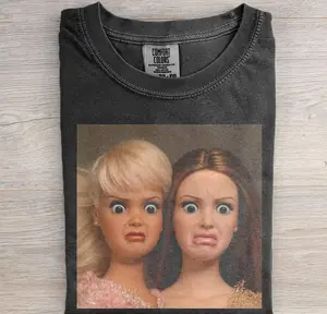 Disgusted Dolls Duo Shirt, Unhinged Barbie Besties Meme Graphic Tee, Womenswear Streetwear Outfits
