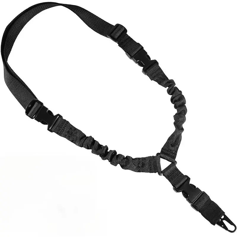 Adjustable Crossbody Safety Sling, 120cm Waterproof Nylon Strap with High-Quality Elastic Rubber and Steel Metal Eagle Beak Buckle for Outdoor Vertical Climbing