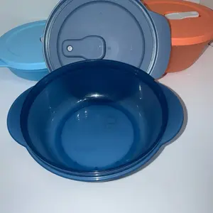 Trio Micro Flash Set 390ml 560ml 775ml - Sky Blue , Blue Navy & Orange Bowls with Lids