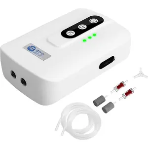 Portable Aquarium Air Pump for Fish Tank, USB Rechargeable Aquarium Bubbler Aerator for Outdoor Fishing, Power Outages and