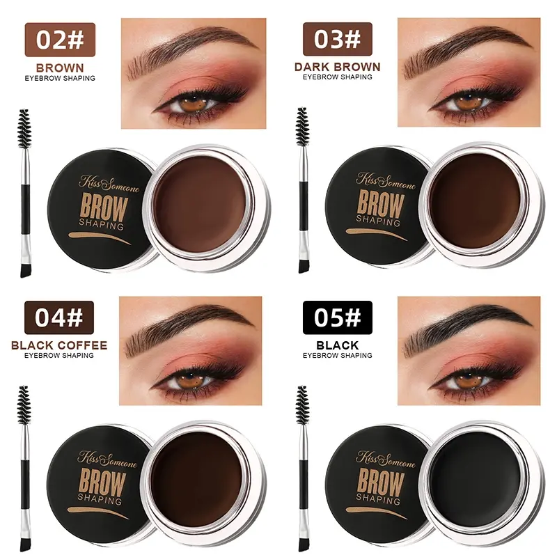 4pcs/1set Wild Eyebrow Paste Set, Shaping Eyebrow Pencil & Hair Styling Wax, Fixing Glue Soap Wax, Eyebrow Enhancer, Eyebrow Pomade, Eyebrow Makeup Products, Perfect Brows Set, Everyday Brow Set, Eyebrow Kit