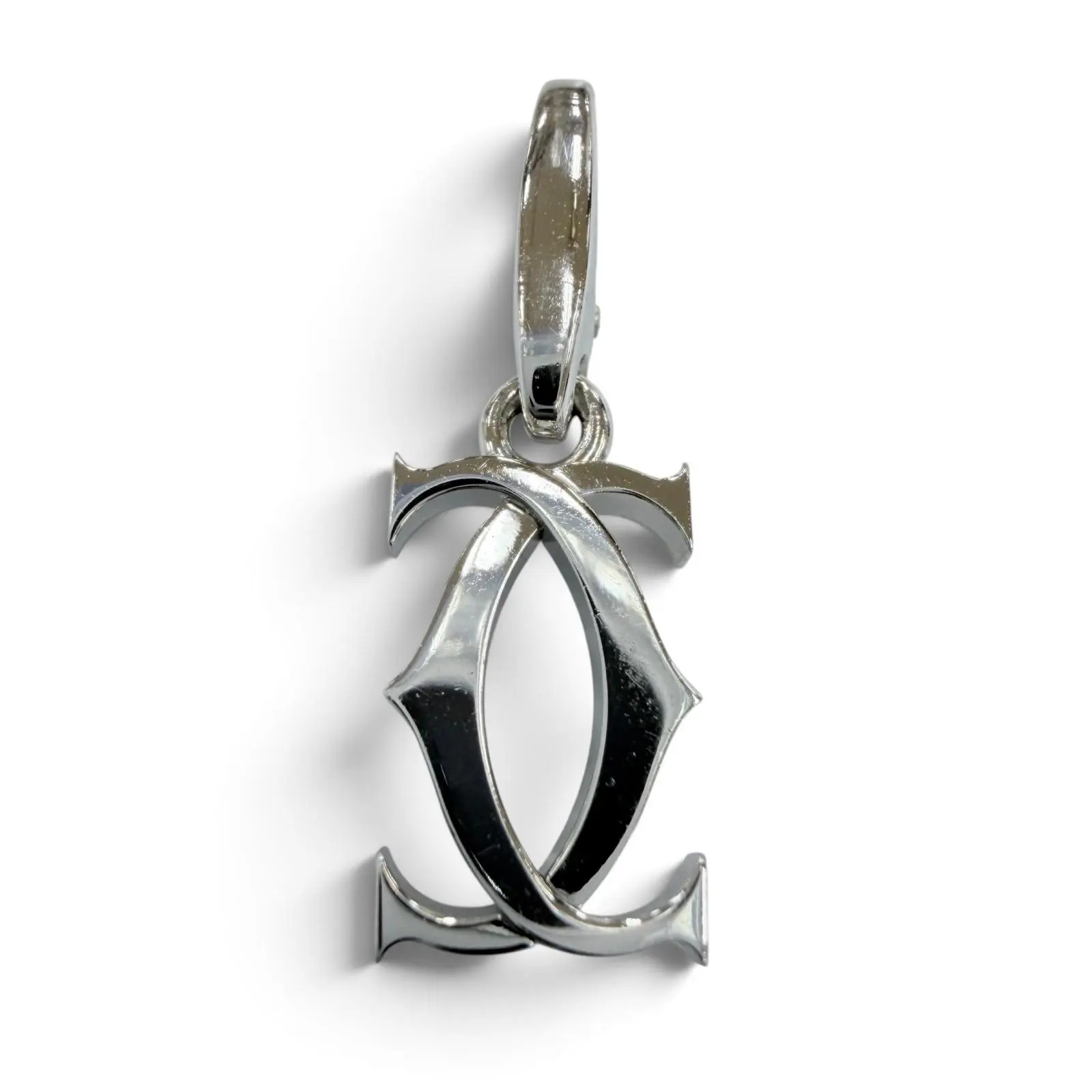 Pre-owned Cartier 18K White Gold (Au750) Small Leather Goods 750 White Gold Pendant