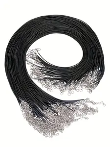 100 Nylon Chains, Pendant Necklace Straps with Lobster Clasp, DIY Jewelry Making Repair Replacement Parts, Christmas Gift