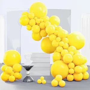 PartyWoo Yellow Balloons 140pcs Different Sizes of 18 12 10 5 Inch Matte Yellow Latex Balloon Arch Kit Garland for Easter Bee Baby Shower Sunflower Birthday Graduation Party Decorations Yellow-Y55