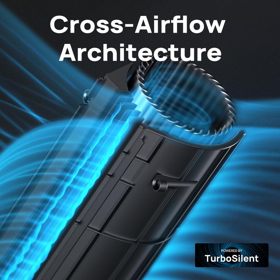 Dreo Tower Fan for Bedroom, 42 Inch Bladeless Fan, 24ft/s High Velocity, 6 Speeds, 4 Modes, 90° Oscillating with Remote, Large LED Display, 12H Timer, 34db Quiet Floor Fans for Home Living Room Office appliances device