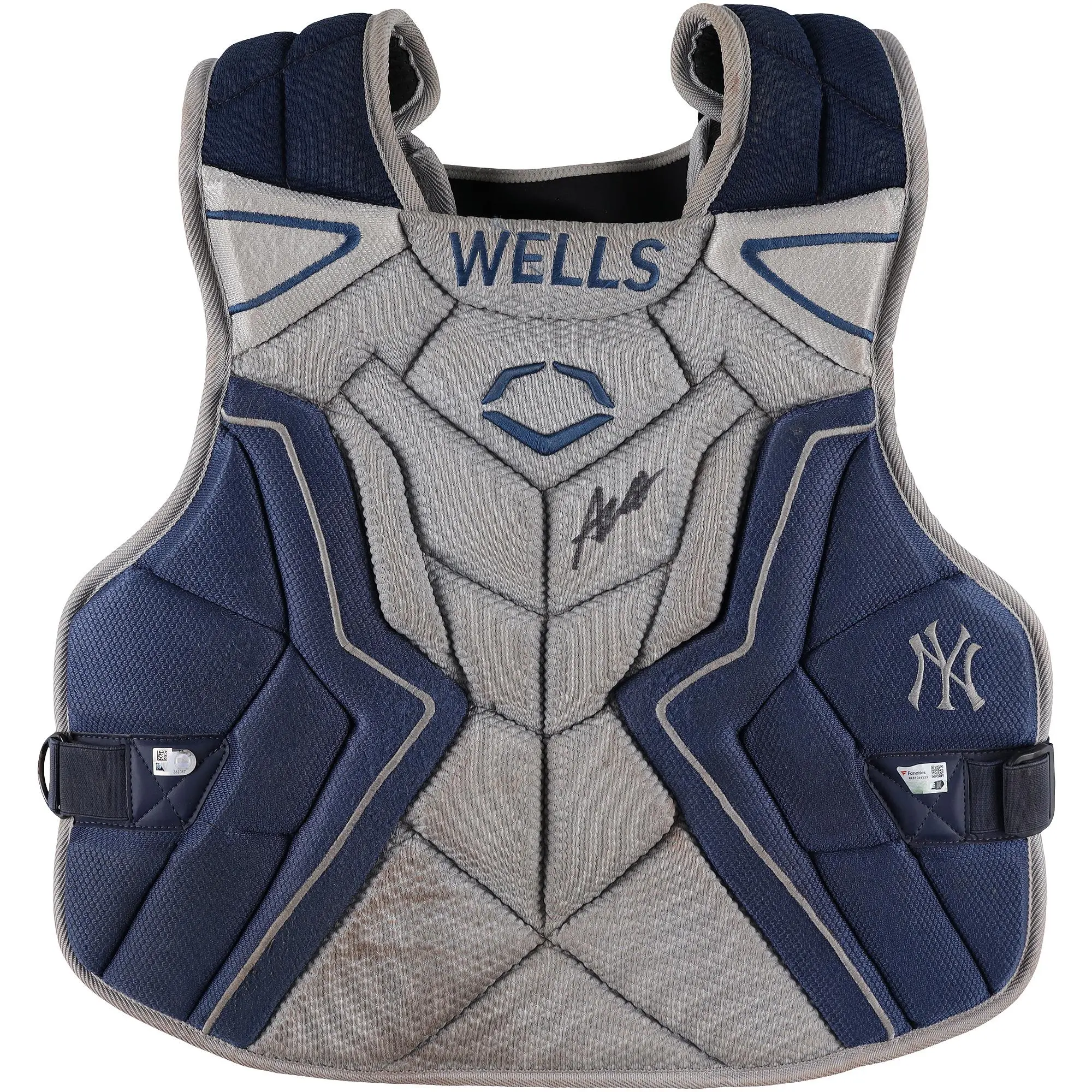 Austin Wells Yankees Signed GU EvoShield Chest Protector vs. Pirates on 4/5/2025