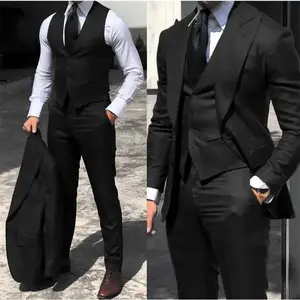 Elegant wedding tailcoat 3-piece slim fit men's groom's suit men's formal business suit (jacket+vest+pants)RAIMENTRY