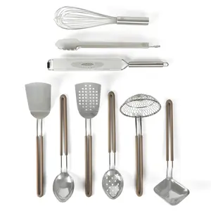 Martha Stewart 9-Piece Stainless Steel Prep & Serve Kitchen Gadgets and Tool Set