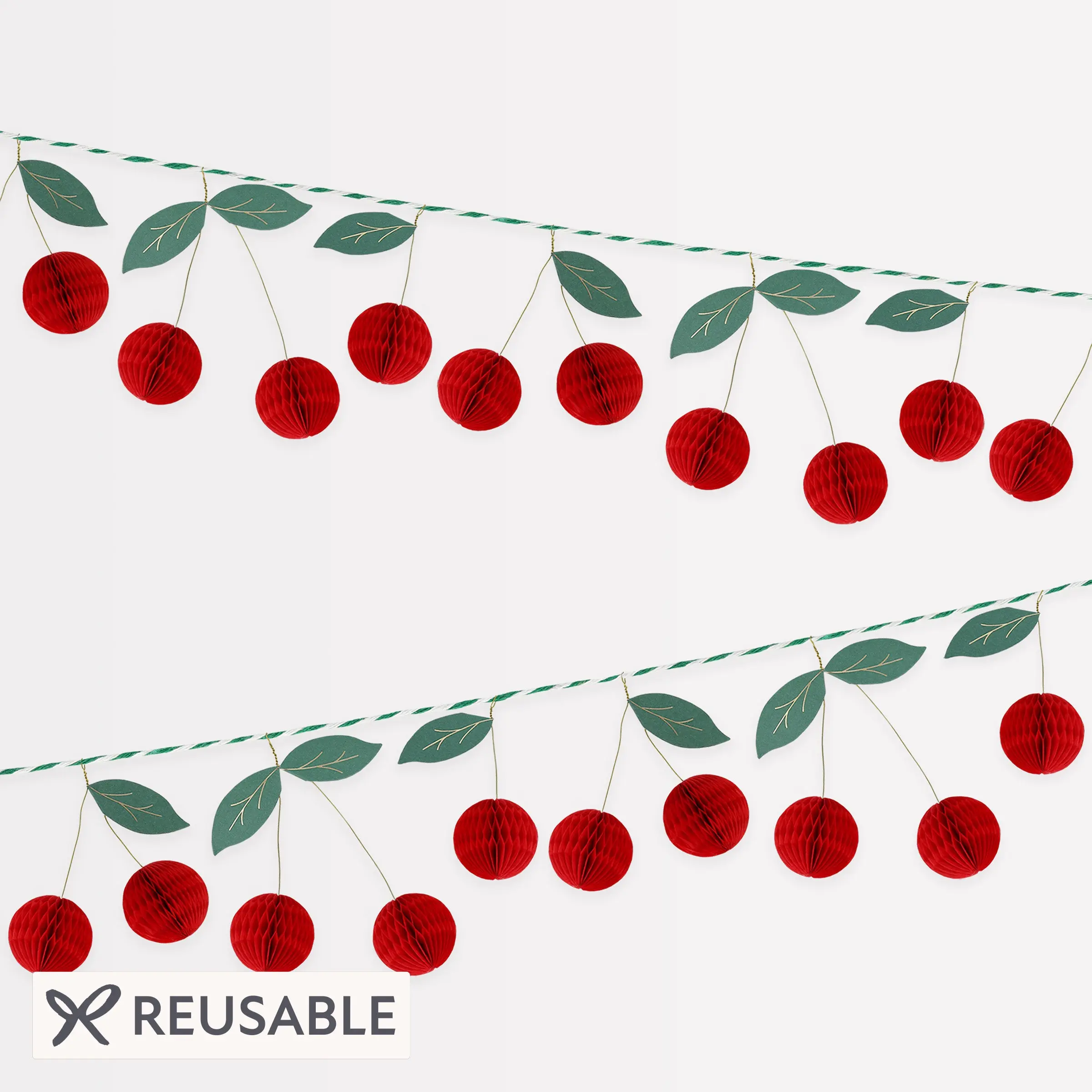 Cherry Honeycomb Garland