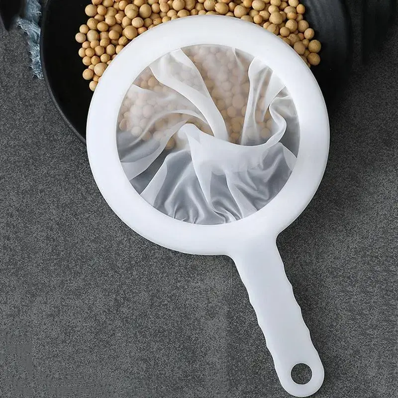 1pcs Kitchen Ultra-Fine Nylon Mesh Strainer,100 mesh Plastic Filter Spoon For Soy Milk Coffee Milk Yogurt Juice, Kitchen Gadgets