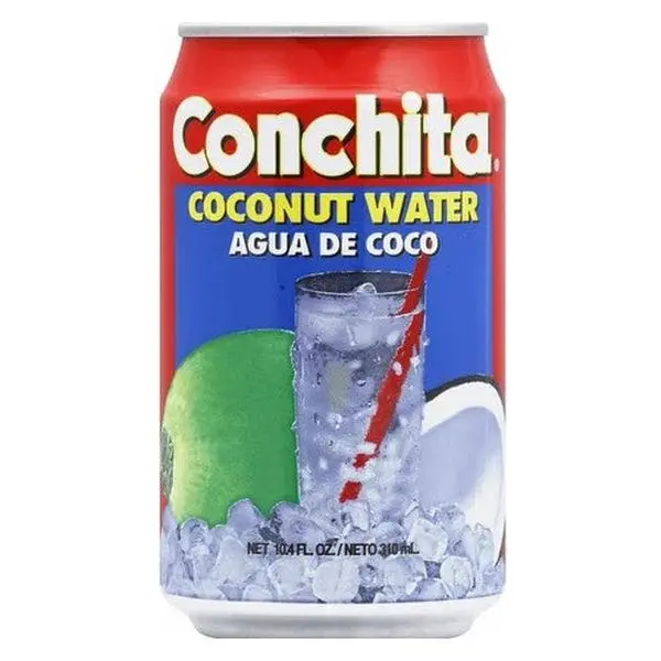 Conchita Natural Coconut Water with Pulp, 10.4 oz Cold Beverage Drink