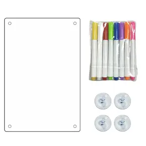 Transparent Acrylic Magnetic Dry Erase Board, Refrigerator Planner Writing Board, Reusable and Erasable Surface, Ideal for Home Organization