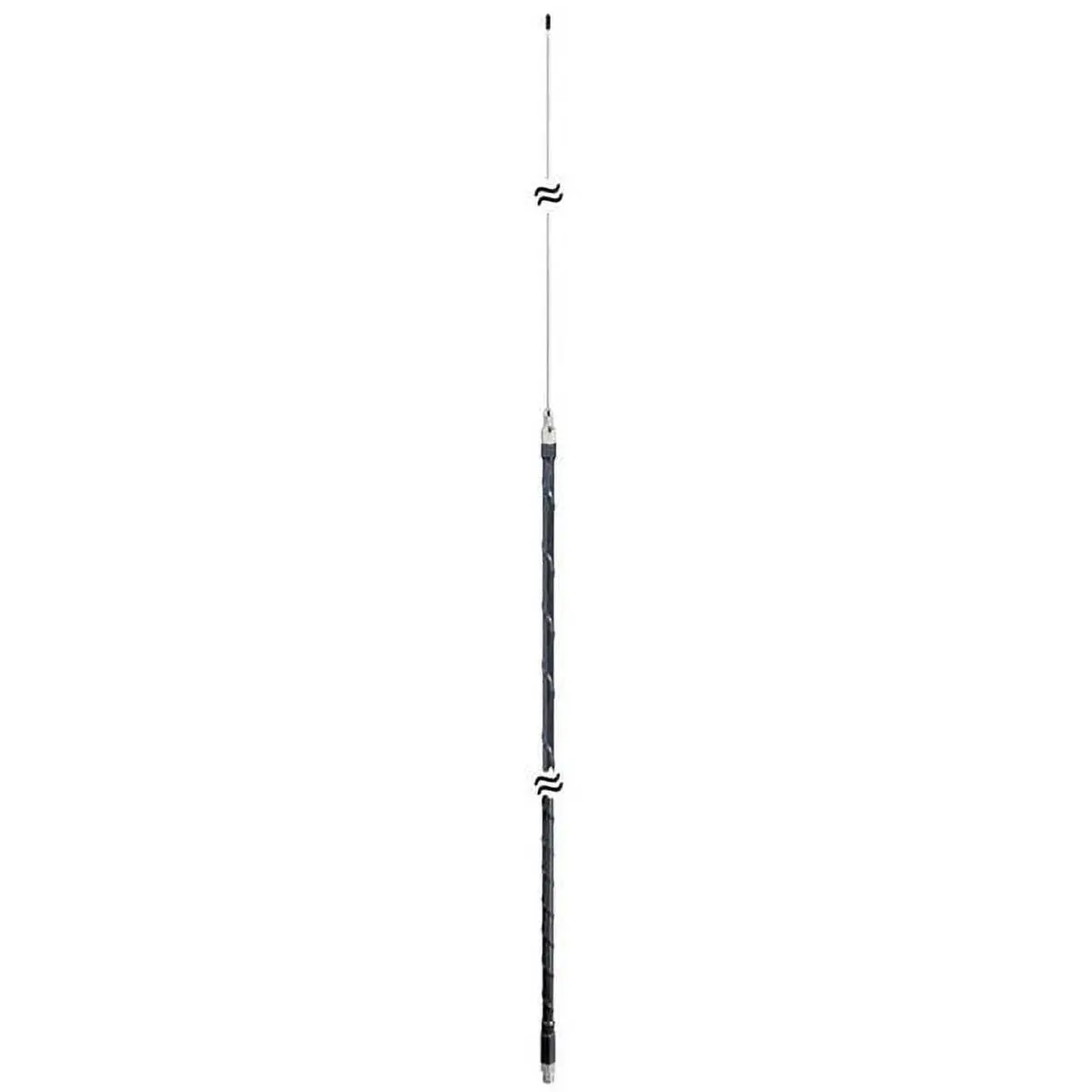 212 MAIN Heavy Duty Antenna Rod, 76.5 in Stainless Steel and Fiberglass Adjustable Whip, 10m, 500W Power, 3/8-24 Thread Base, Threaded Mount, 3/8 In.-24 Threaded Base