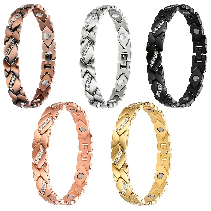 1 Elegant Women's Copper Bracelet - Bohemian Style, Arthritis Red Copper Magnetic Bracelet, Suitable for Daily Wear or Party, Ideal Mother's Day or Christmas Gift, Bohemian Style Bracelet | Magnetic Bracelet with Adjustment Tool Jewelry Gift