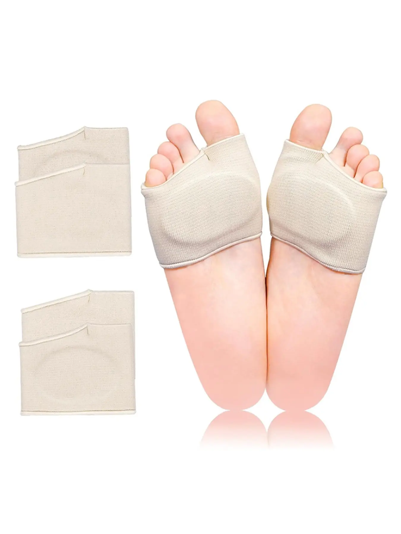 Thick Breathable Forefoot Cushion Pad, Anti-Slip Arch Support Patch, Comfort Half Sole Unisex Shoe Insole, Shock Absorbing Insoles, Neutral Design
