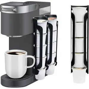 K Cup Holder for Keurig: Coffee Pod Holder for Counter Small Space - Kcup Holder for Wall Mount (2, Black) Kedofa Kedofa