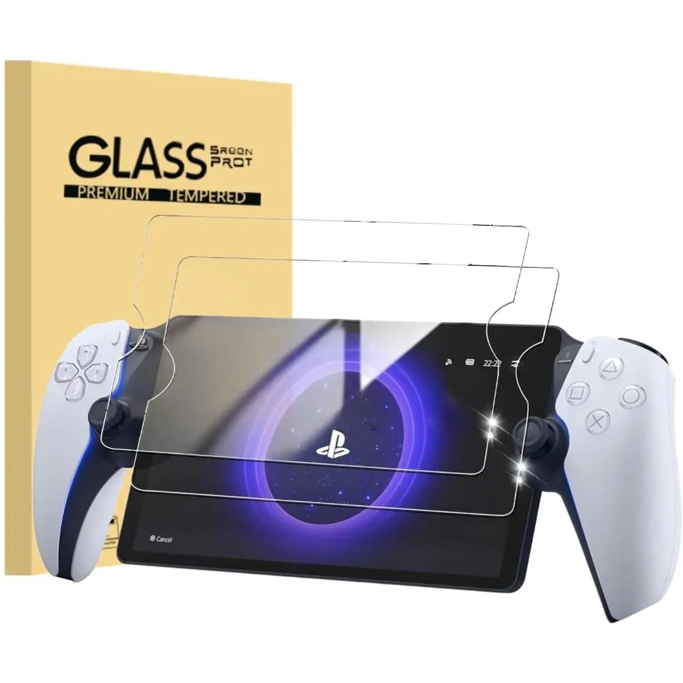 Tempered Glass Screen Protector for PlayStation Portal (2-Pack) - Military Grade Shatterproof, Impact-Resistant Screen Protectors & Foils, Real Machine Mold-Made PS5 Portal Portable Accessory, Transparent