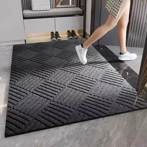 Fine Stripe Door Mat 100cm X 80cm, Durable Home Rug for Entryway, Bedroom, Kitchen, Living Room, Bathroom, Long-Lasting Floor Protector