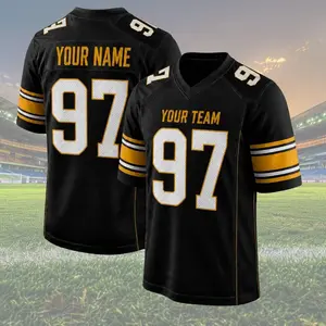 Custom Football Jersey, Personalized Pittsburgh Inspired Jersey, Custom Name Number Shirt, Game Day Fan Apparel, Gift for Football Fans D15