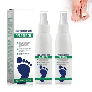 (3 bottles)Tea Tree Oil Foot Spray - Plantar Moisturizing Deodorant for Odor Control & Dry Feet Care, Natural Foot Sanitizer with Antifungal Properties,Clear Foot Sanitizer Spray,for Foot & Shoe Freshness spray para pies con aceite de arbó té