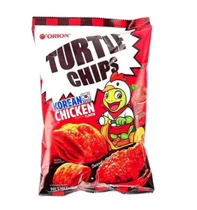 Orion Turtle Chip, Korean Style Chicken Flavor, Fried Corn Chips, 160g Bag