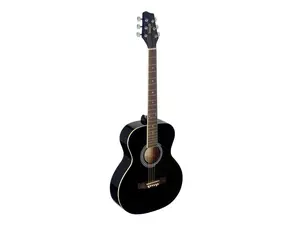 Stagg 22874 4-4 Scale Auditorium Acoustic Guitar with Basswood Top - Black