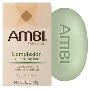 Ambi Complexion Cleansing Bar Soap - Scented Mild Makeup Remover with Freshness Lather, 3.5 oz Facial Cleanser, Makeup Remover Cleanser, Freshness Facial Cleansers
