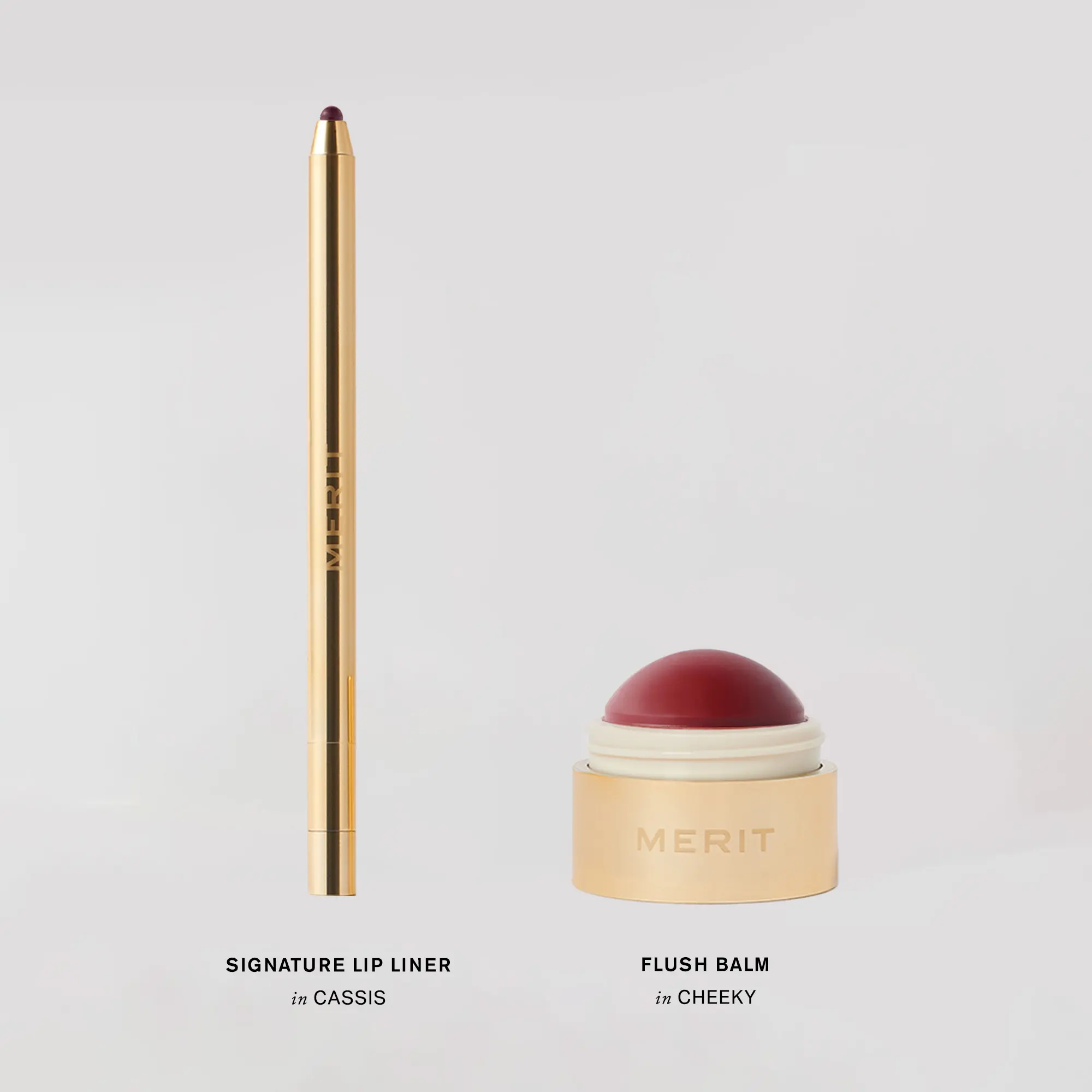 MERIT The Bright Pinks Set - Lip Liner & Blush Duo