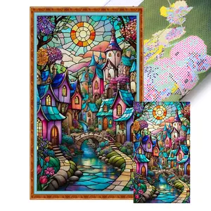 Eiffel Tower Printed Cross Stitch Kit 40x70cm DIY 11CT Thread Art Needlework