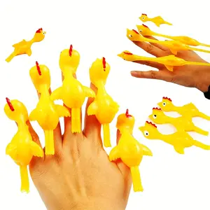 18pcs Rubber Chicken Slingshot Toys, Funny Prank, Novelty Gag Gifts, Quirky Party Favors, Birthday, Halloween, Christmas, New Year