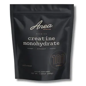 Anea Creatine Monohydrate - Unflavored, 5g Creapure per Serving, Supports Muscle Energy, Strength & Recovery, Pure & Filler-Free, Made in GMP Facility