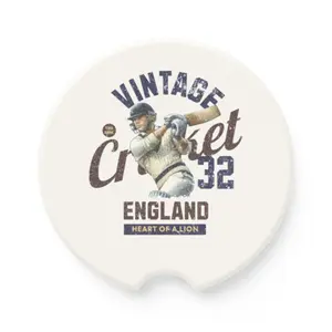 Vintage Cricket England: Soapstone Car Coaster