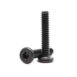 20 count Black 1/4-20 x 1/2" Hex Socket Cap Screws  for Furniture Chair Table Desk  Bed, Full Thread