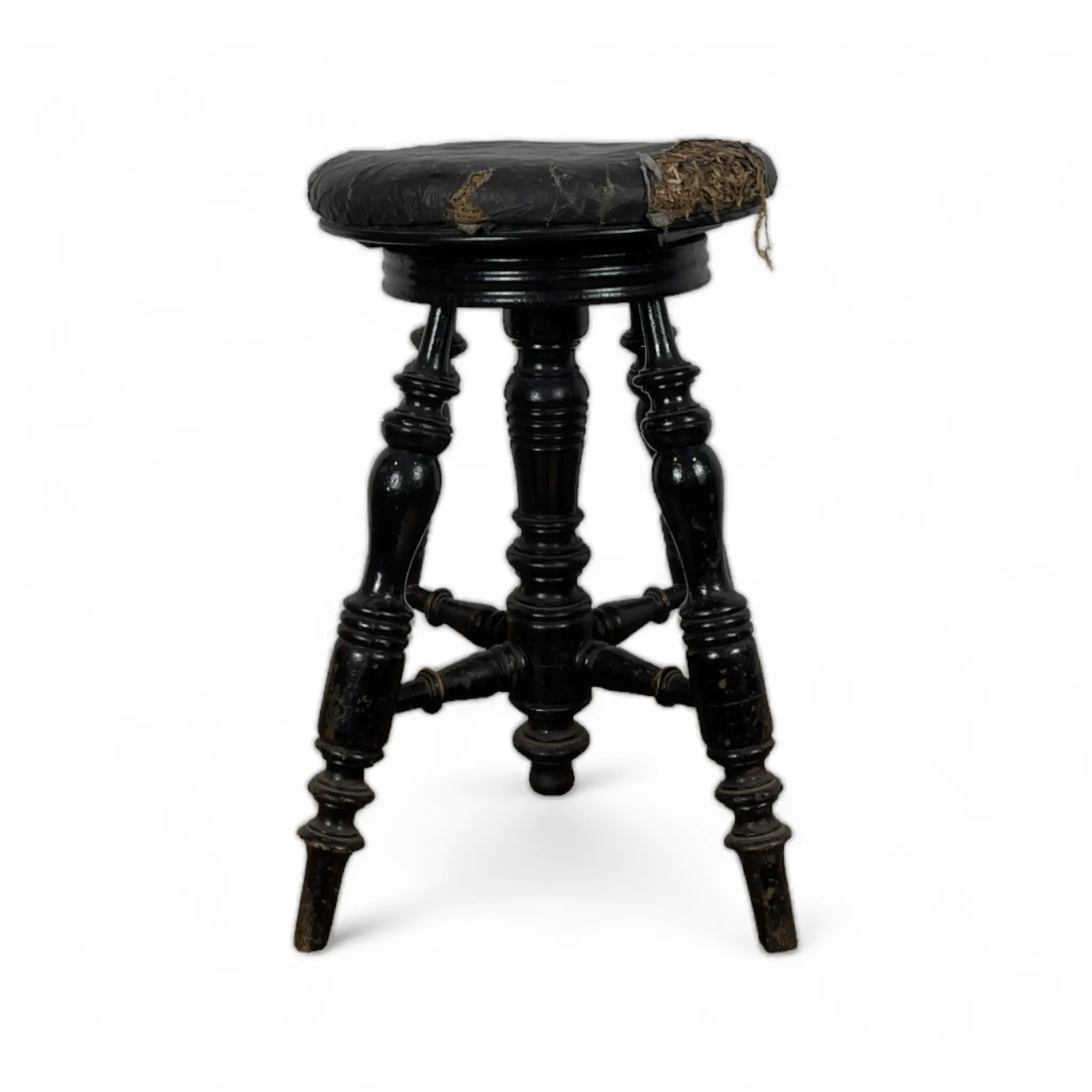 Ebonized Tripod Stool