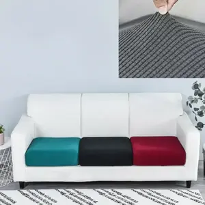 Velvet Elastic Thick Sofa Seat Cover, Elastic Sofa Slipcover, Stretchable Sofa Cover, Fits 1/2/3 Seater Sofas, Durable Cushion Protector, Easy Installation and Cleaning, Home Decor