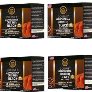 4x Eternal Gourmet Ganoderma coffee 2 in 1 Reishi , black coffee mushroom coffee cafe de ganoderma