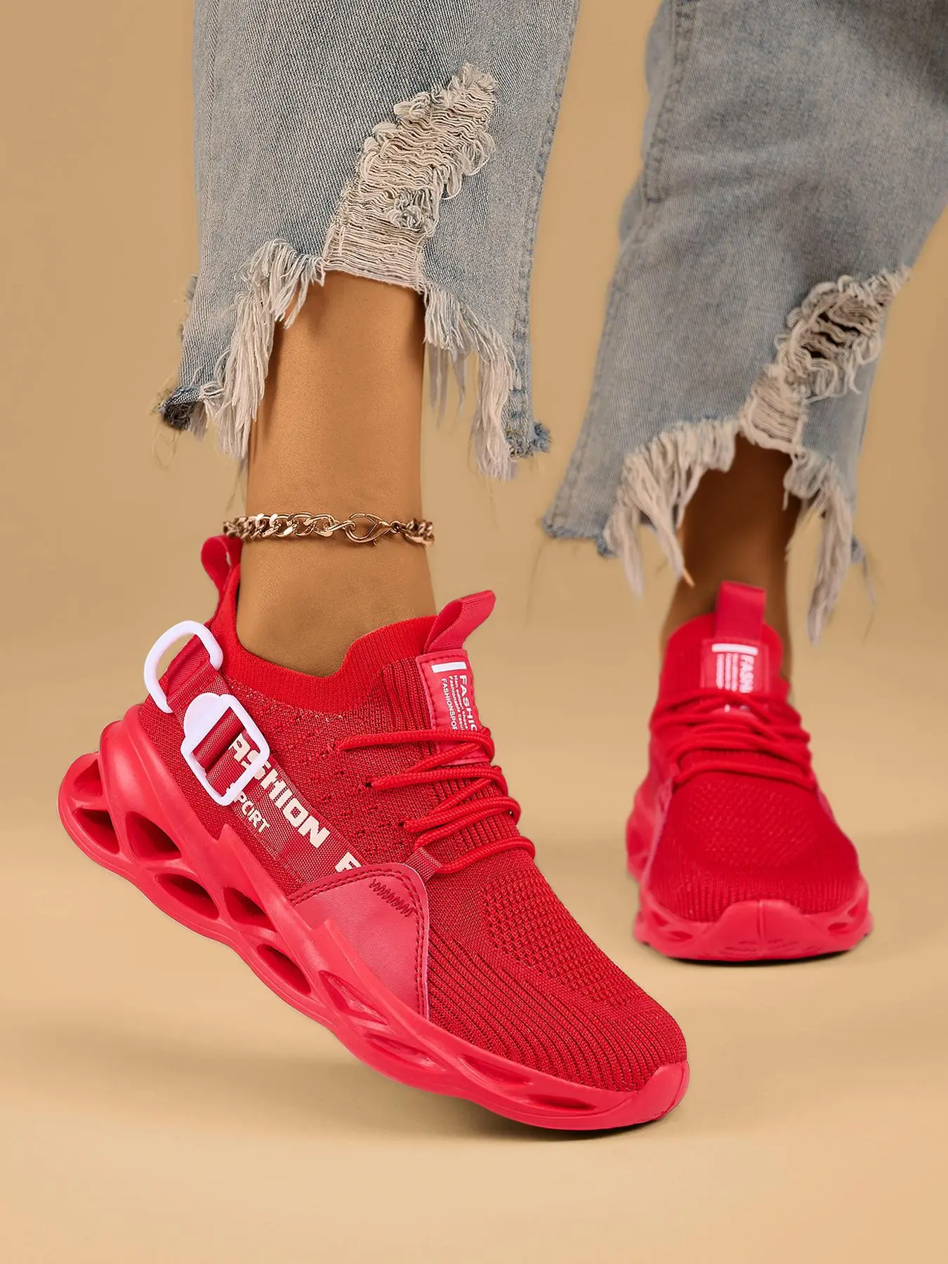 Women's Fashion Letter Print Lace Up Low Top Sneakers, Casual Breathable Pu Leather Comfortable Sports Shoes, Female All-match Round Toe Running Shoes