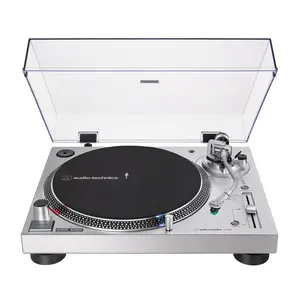 Audio-Technica AT-LP120XUSB-SV Direct-Drive Turntable (Analog & USB), Fully Manual, Hi-Fi, 3 Speed, Convert Vinyl to Digital, Anti-Skate and Variable Pitch Control, Silver