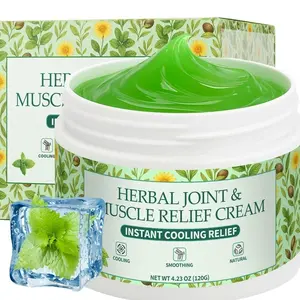Instant Cooling Relief Cream - Herbal Menthol Soothing Gel, Joint Flex Cream Activities Throughout The Body, Cooling Ointment for Muscle, Head, Lumbar, Neck, Hands, and Feet (1 pcs, 4.23OZ)