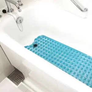 WL01   HealthSmart No-Skid Bath Mat in Light Blue