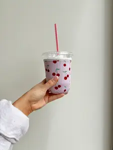 Iced Drink Reusable Sleeve | Coffee Sleeve | Iced Tea Sleeve | Fits 12-20oz cups | Protective cover for Tumblers and Cups