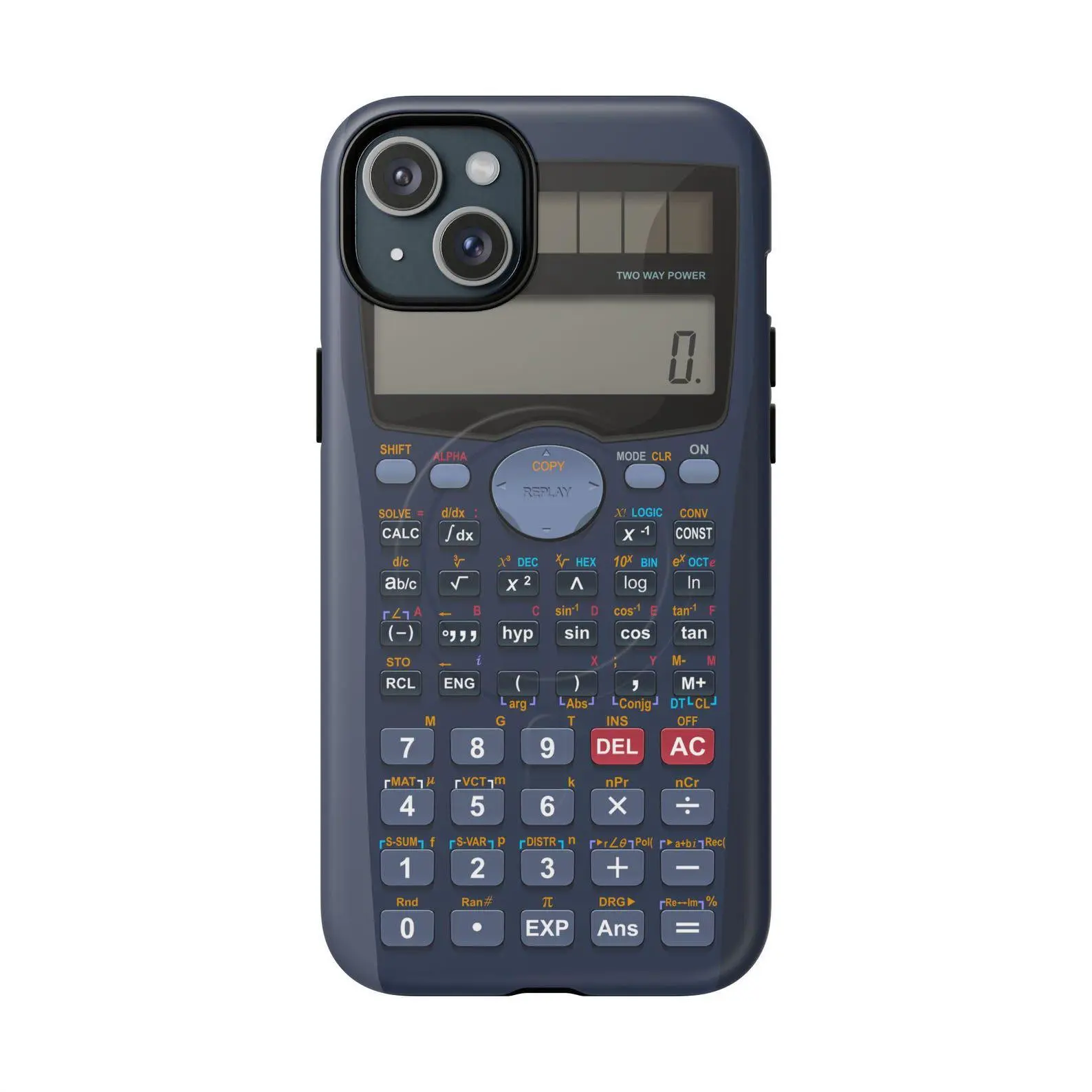 Calculator Phone Case for iPhone, MagSafe Math Teacher Gift, Scientific Calculator Design, STEM Engineering Student Gift, Funny Nerdy Cover
