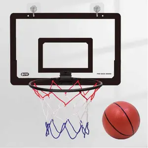 The indoor basketball hoop with a foldable wall mount, including a ball and pump, is ideal for home training and comes in a variety of colors to choose from Basketball Goal