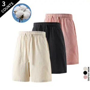 Summer wins! 3-Pack Men’s Comfort Casual Shorts with Elastic Drawstring, Lightweight for Everyday Wear & Summer Vibes