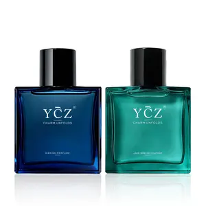 YCZ Gentleman Duo Eau de Parfum Set, Long-Lasting Men's Cologne with Aromatic Marine & Fresh Citrus Scents, 2-Pack 1.7oz Fragrances