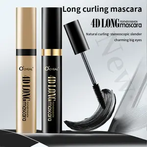 Oralhoe 4D Ultra-Long Waterproof Anti-Dye Special Effects Mascara - Black and Gold Tube Design for High-Quality Makeup Look