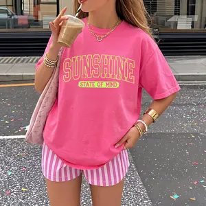 Comfort Colors Neon Sunshine State of Mind Tee-Preppy Comfort Colors Tee-Summer Shirts-Neon orange Women's T-shirt