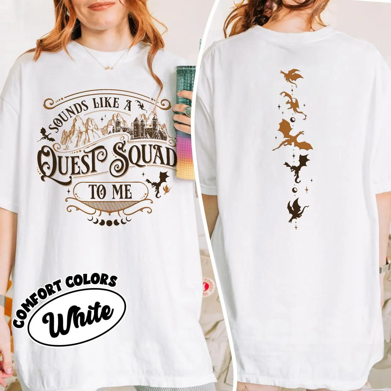 Fourth Wing Quest Squad Comfort Colors Shirt, Ridoc Dragon Rider T Shirt, Onyx Storm Riorson House Tee, Gift For Book Lover
