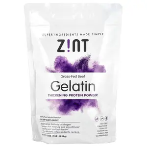 Zint Gelatin Thickening Protein Powder, Grass-Fed Beef, 16 oz (454 g)