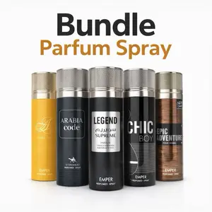 Emper Bundle Parfum Spray 200 ml - Pour Homme -Epic Adventure- Chic Boy - Legend Supreme - Arabia Code - Aruba Gold